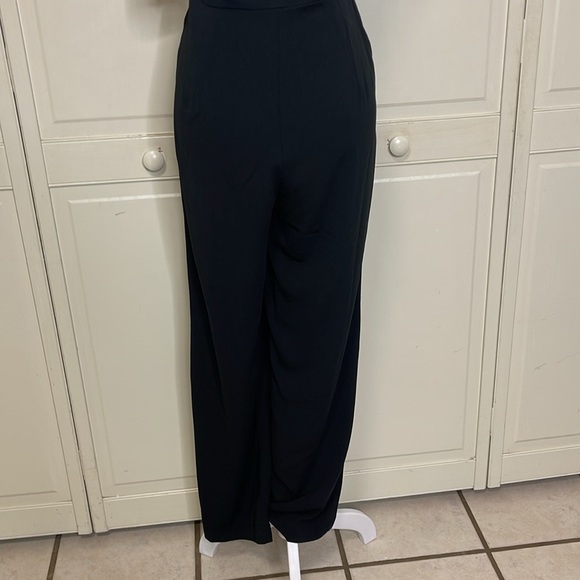 OPEN EDIT Women's Black Halter Top Cut Out Back Jumpsuit Size M - Picture 7 of 11